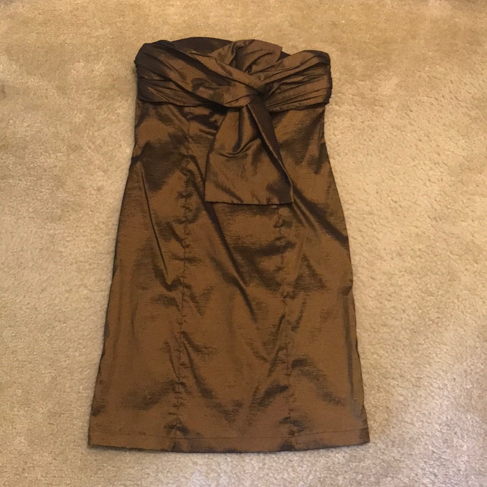 Minuet Brown Strapless Dress
